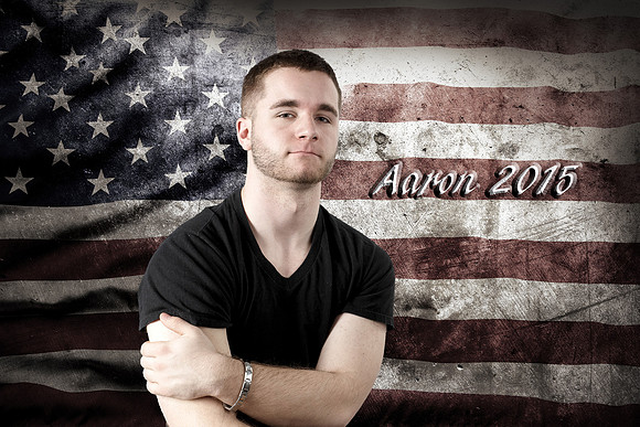 Closeup of grunge American flag